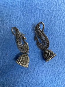Peacock Design Jhumka Earrings