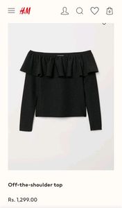 H&M glitter off shoulder top