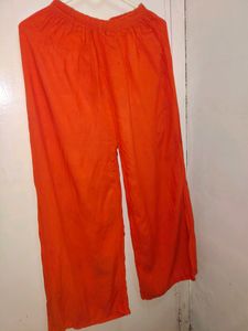 Orange Kurti And Plazo Set