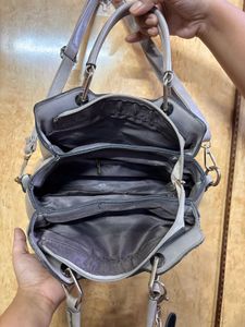 grey Handbag with Heart Charms
