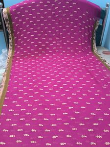 Beautiful Pink Embroidered Saree