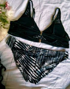 Stylish Black Lace Bikini Set