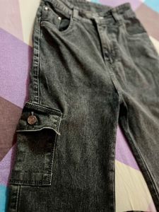 Dark Wash Cargo Jeans