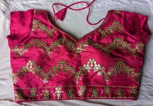 Vibrant Pink Embroidered Blouse