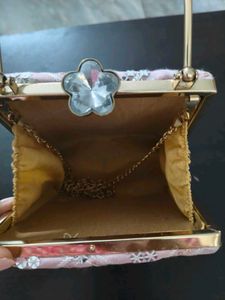 Brand New Factory Surplus Pink Clutch Bag with Cha