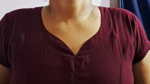 Maroon night Gown with two pockets