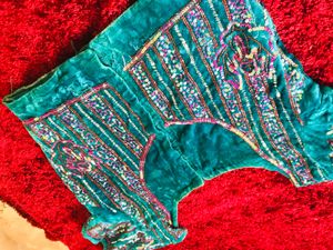 Velvet seekence full work lahanga blouse