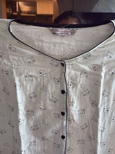 Cute Cat Printed night dress