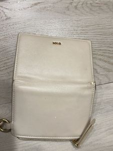 Cream MNG Wallet with Zipper