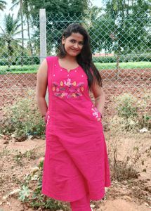 Pink Embroidered Kurta Set