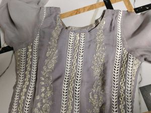 pakistani  organza lace embroided suit