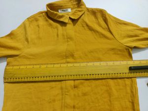 Mustard Yellow Button-Up Shirt Fised aprice
