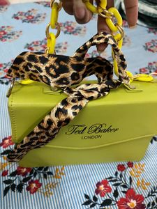 Ted Baker Green Handbag with Leopard Scarf