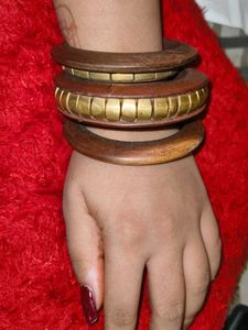Wooden &amp; Brass Bangles