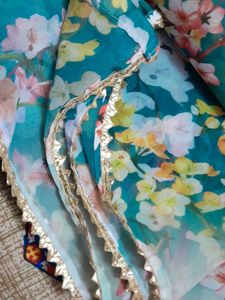 Anarkali With Lace Duppatta