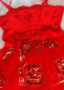 Korean Red Party Wear Gorgeous Dress❤️
