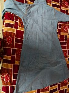 Embroidered Denim Maxi Dress