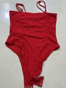 Stunning Red Lace Bodysuit
