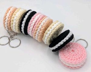 Crocheted biscuit and swiss roll Keychain Set✨