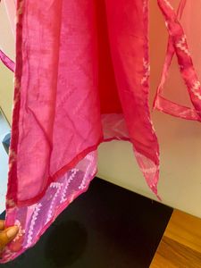 Pink Zig Zag Print Kurta Set with Dupatta