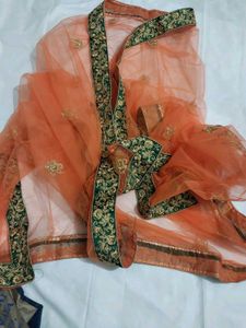 Elegant Emerald Green Embroidered lehenga