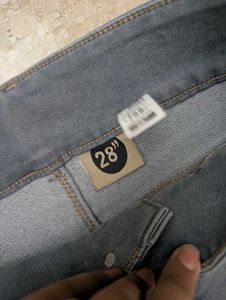 Gray Wide Leg Jeans