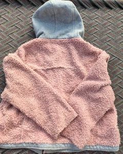 Pink Sherpa Hoodie Jacket