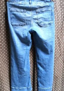 High-Waisted Wide-Leg Denim Jeans
