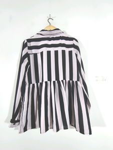 Black And Pink Striped Top (Women's)