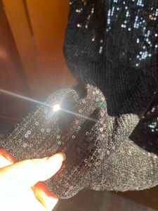 Sparkling Sequin V-Neck Top