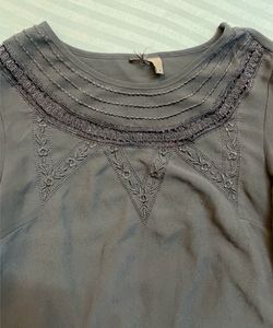 Elegant Embroidered Long Sleeve Top