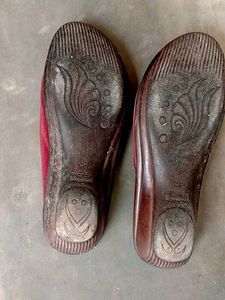 Burgundy Flats,two times used