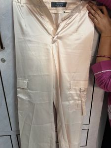 Beige regular fit cargo
