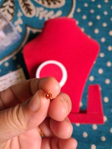 beautiful orange color nosepin  gold