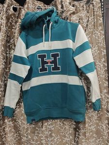 Hilfiger Teal & White Hoodie