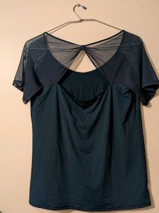 Mesh Sleeve Graphic Tee