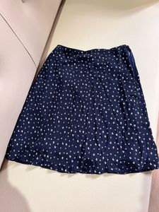 Navy Floral Mini Skirt