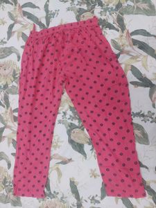 Pink Floral Print cotton lower