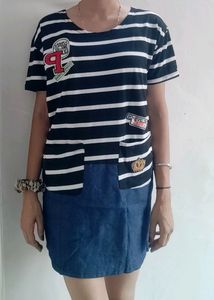 Everyday casual Tshirt dress with patches 😍