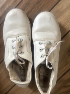Classic White Lace-Up Sneakers