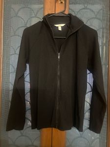 Black Zip Up Cardigan Jacket