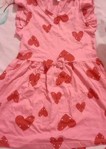 Adorable Pink Heart Dress for Girls