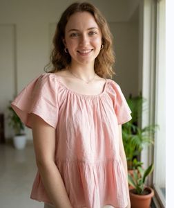 Pink cotton Sleeve Peplum Top SALE!!