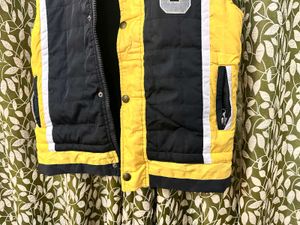 Aesthetic Yellow &amp; Black Half Jacket