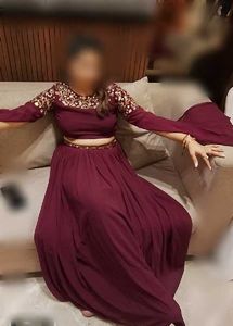 Embroidered Burgundy Gown freebie 🎁 2