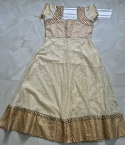 Elegant Cream Ethnic Gown