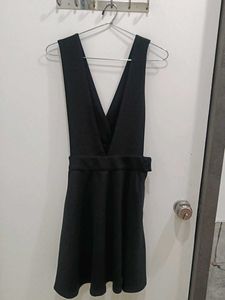 Chic Dark Grey Pinafore Dress