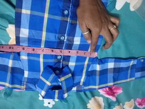 Blue Checked Shirt 3-6 months
