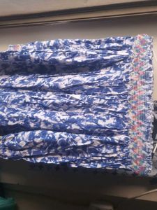 Blue &amp; White Print Blouse 2016