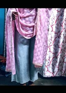 Pink Embroidered Dupatta